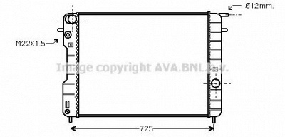 AVA QUALITY COOLING ola2239 -  Радиатор, охлаждение двигателя